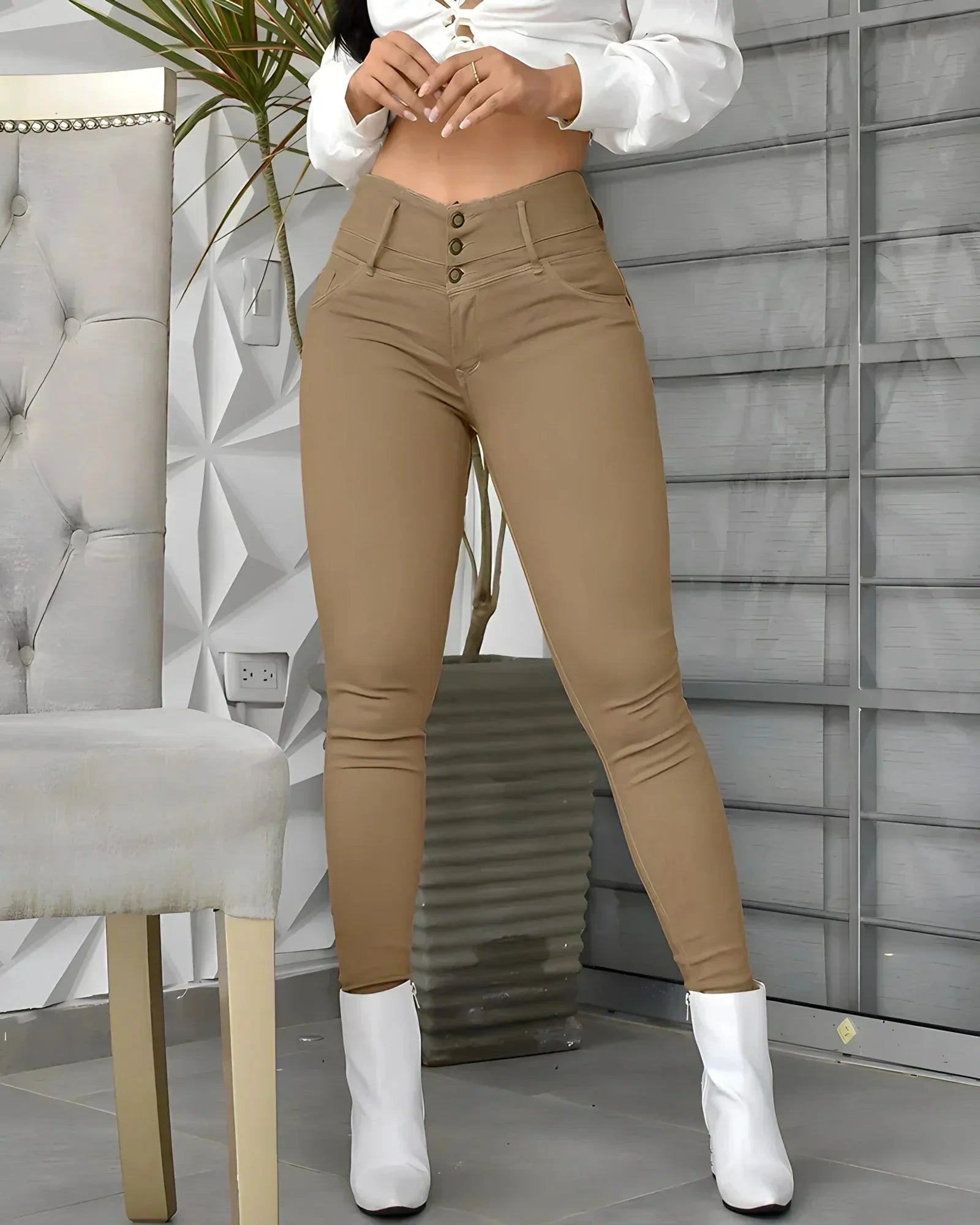 Kit com 3 Calças Jeans Modeladora Amora de Cintura Alta