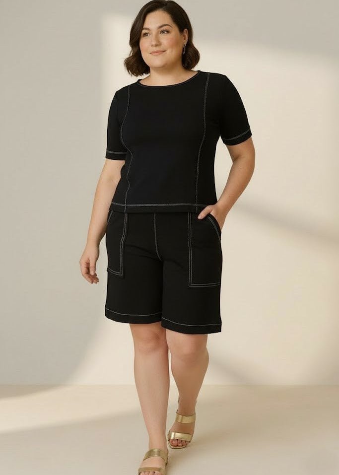 Kit 3 Bermudas Femininas Estela em Moletinho