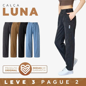 Kit 3 Calças Femininas Luna em Malha Seda Gelo
