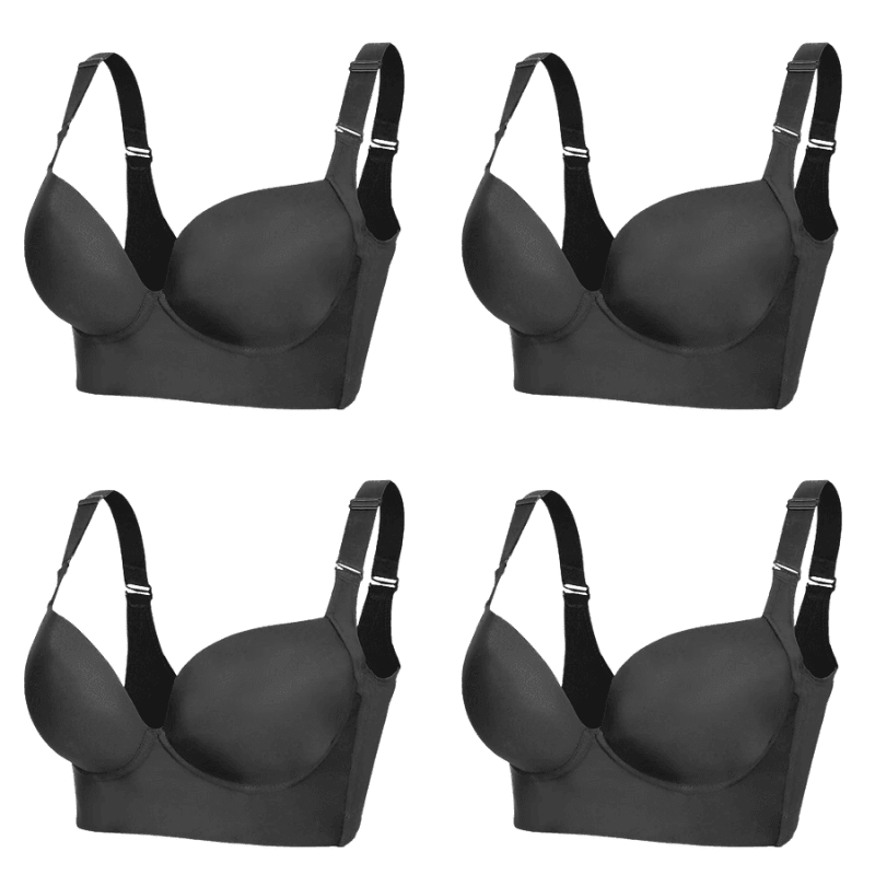 Kit 4 Sutiãs Becca Push-Up Modelador
